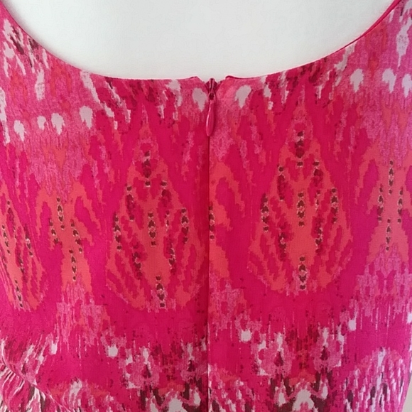 Dressbarn Lined Low Back Dress 12 Petite Coral Tangerine Pink Orange - Picture 11 of 16